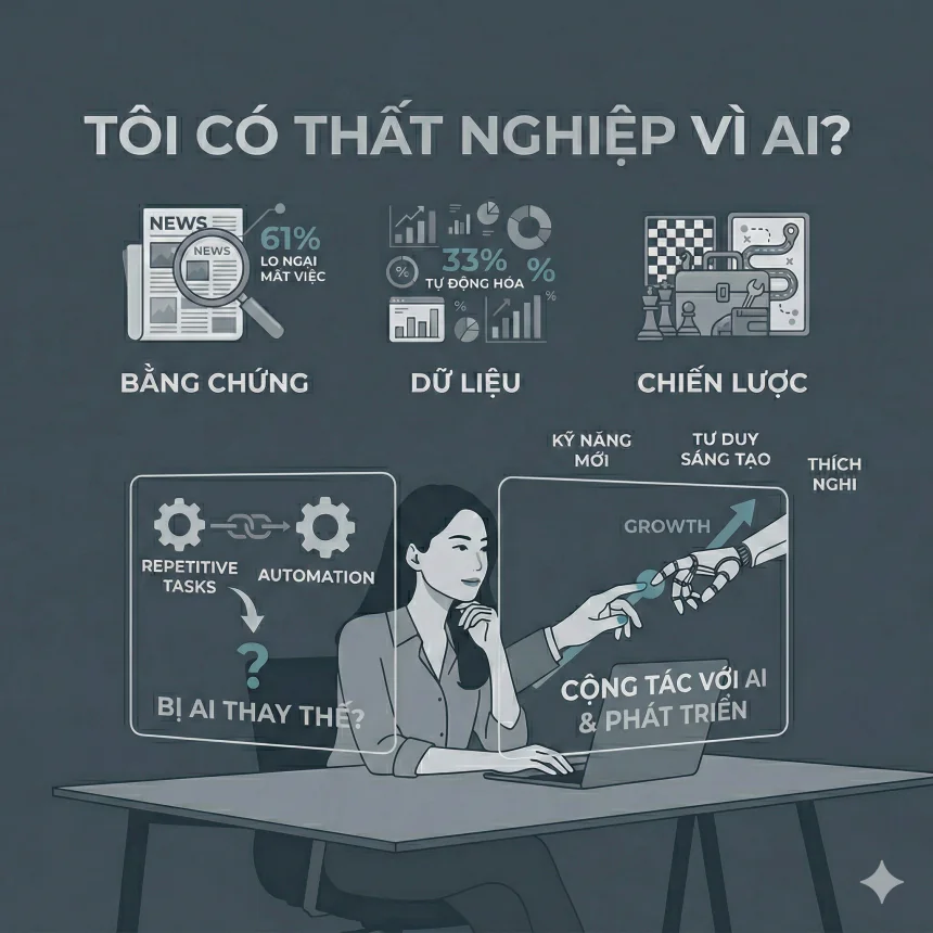 Tôi có thất nghiệp vì AI? Bằng chứng, dữ liệu & chiến lược
